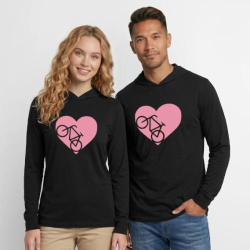 heart_bicycle_cutout - Unisex Long Sleeve Hoodie Shirt