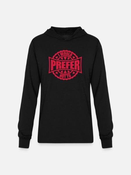I prefer not to - Unisex Long Sleeve Hoodie Shirt - black