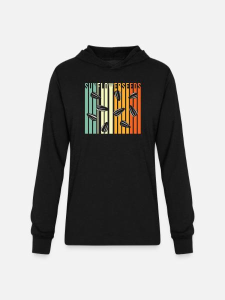 Sunflower Seeds - Unisex Long Sleeve Hoodie Shirt - black