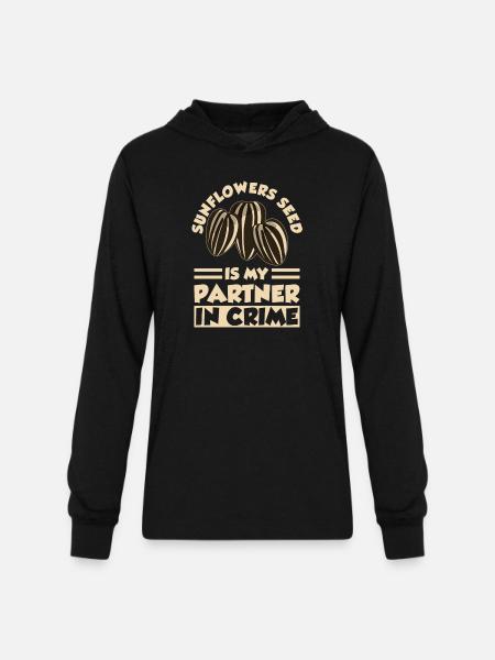 Sunflower Seeds - Unisex Long Sleeve Hoodie Shirt - black