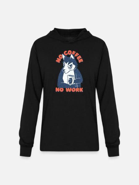 Coffee Dog Love it - Unisex Long Sleeve Hoodie Shirt - black