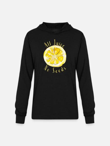 All Juice No Seeds - Unisex Long Sleeve Hoodie Shirt - black