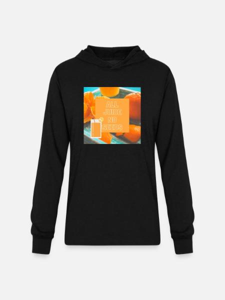 ALL JUICE NO SEEDS - Unisex Long Sleeve Hoodie Shirt - black