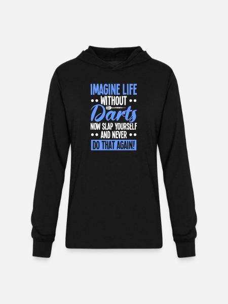 Darts Dart Player - Unisex Long Sleeve Hoodie Shirt - black