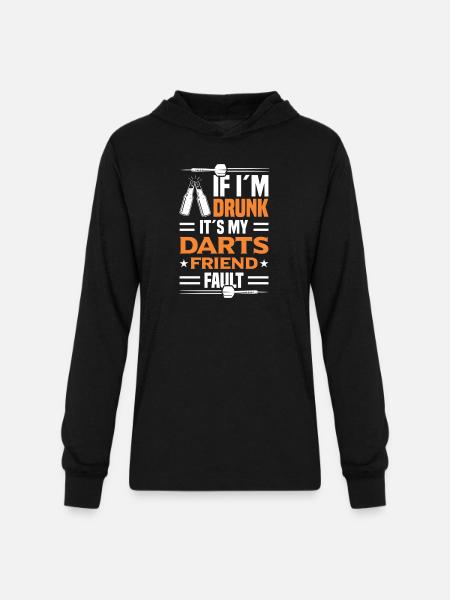 Darts Dart Player - Unisex Long Sleeve Hoodie Shirt - black