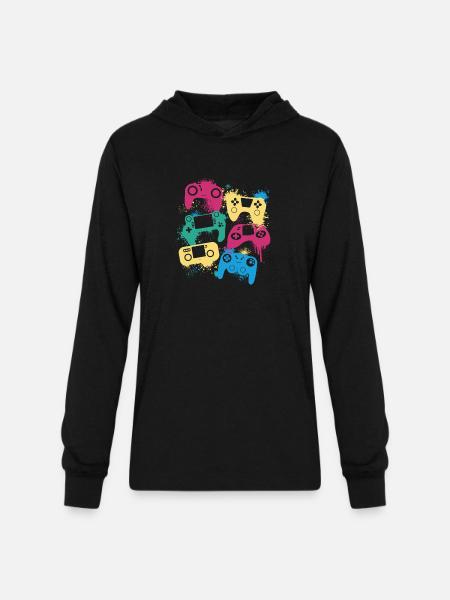Joysticks - Unisex Long Sleeve Hoodie Shirt - black