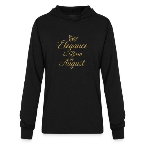 Elegance Is Born in August | Gold Butterfly - Unisex Long Sleeve Hoodie Shirt