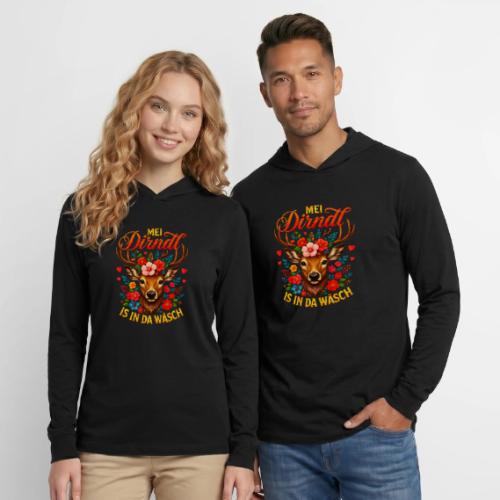 Mei Dirndl is in da Wäsch - Unisex Long Sleeve Hoodie Shirt