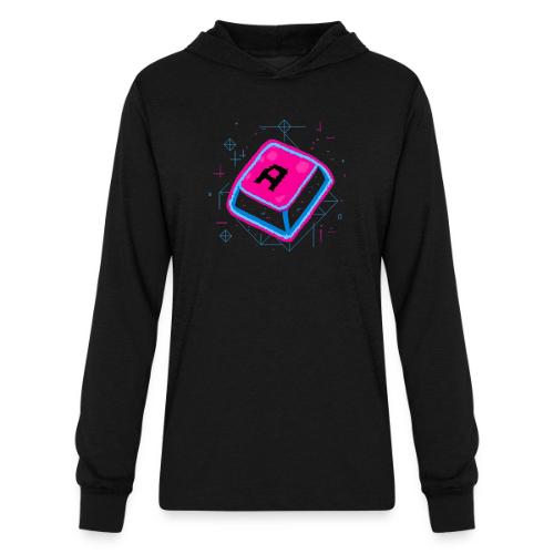 Neon Pixel A Key - Unisex Long Sleeve Hoodie Shirt