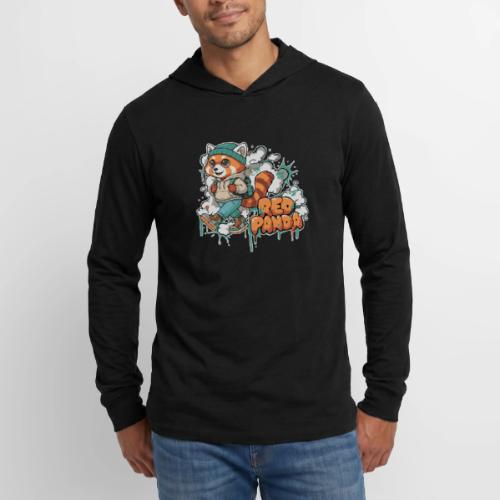 Red Panda Street Graffiti Vibes - Unisex Long Sleeve Hoodie Shirt