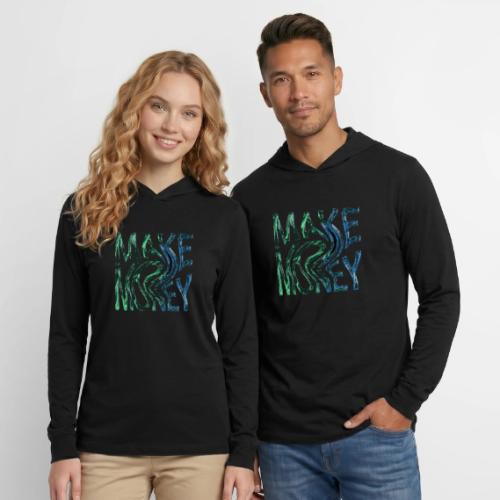 Make Money Neon 3D - Unisex Long Sleeve Hoodie Shirt