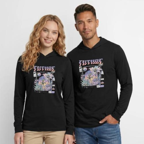Future Nature Retro-Futuristic - Unisex Long Sleeve Hoodie Shirt
