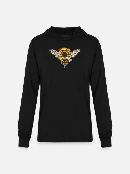 Sunlit Hornet Emblem - Unisex Long Sleeve Hoodie Shirt - black