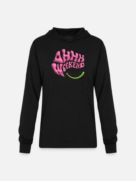 ahhh weekend - Unisex Long Sleeve Hoodie Shirt - black