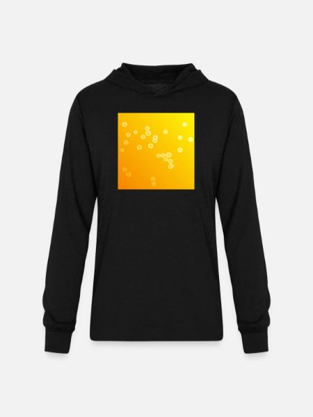 pretty yellow bubbles - Unisex Long Sleeve Hoodie Shirt - black