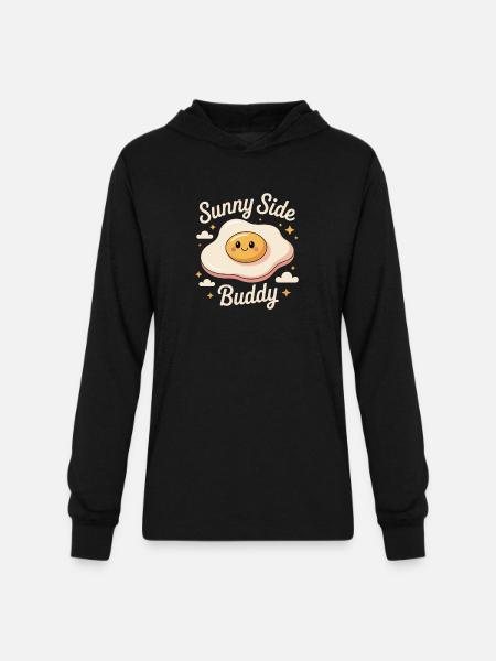 Sunny Side Buddy - Unisex Long Sleeve Hoodie Shirt - black