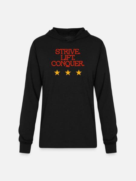Strive Life to Conquer - Unisex Long Sleeve Hoodie Shirt - black