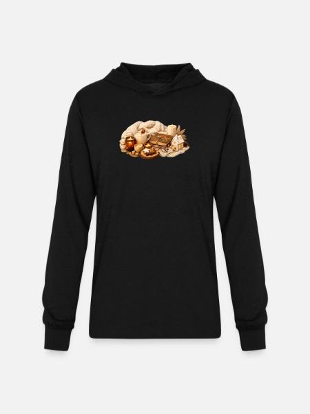 Cozy Rustic Hearth Night - Unisex Long Sleeve Hoodie Shirt - black