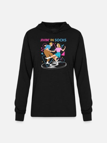 Dance Party 50s Sock Hop - Unisex Long Sleeve Hoodie Shirt - black