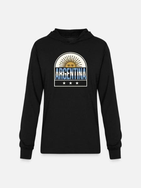 Argentina Suncrest Logo - Unisex Long Sleeve Hoodie Shirt - black