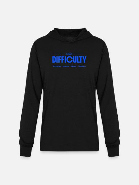 Select Difficulty Gaming - Unisex Long Sleeve Hoodie Shirt - black