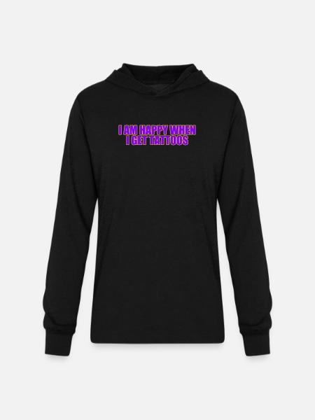 Tattoo Mood: Happy Ink Vibes - Unisex Long Sleeve Hoodie Shirt - black