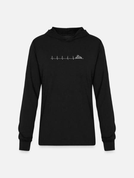 Roller Skater Heartbeat - Unisex Long Sleeve Hoodie Shirt - black