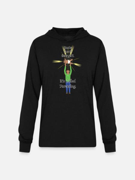 Dads Don't Babysit - Unisex Long Sleeve Hoodie Shirt - black