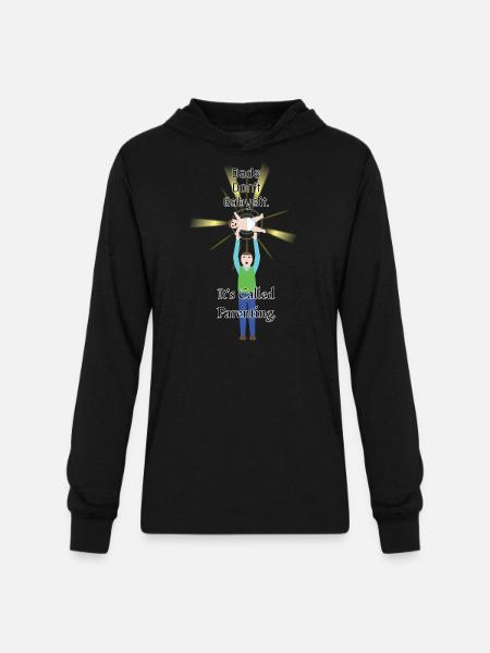 Dads Don't Babysit - Unisex Long Sleeve Hoodie Shirt - black