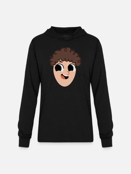 egg face - Unisex Long Sleeve Hoodie Shirt - black