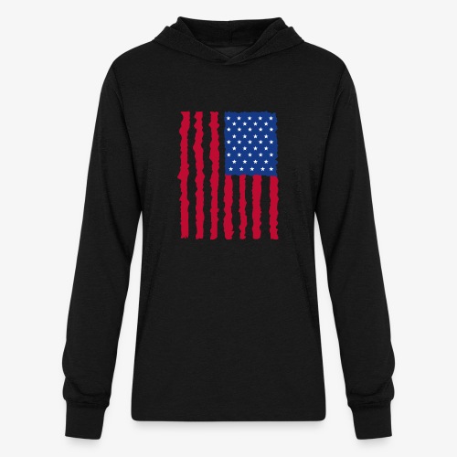 American Flag - Unisex Long Sleeve Hoodie Shirt