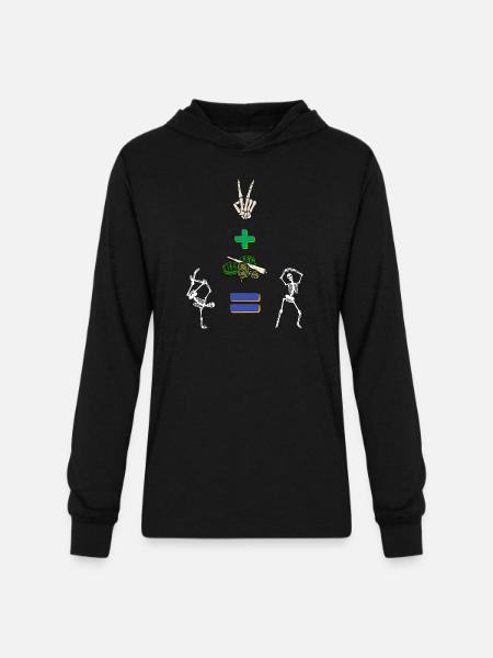 The smoking Idiots - Unisex Long Sleeve Hoodie Shirt - black