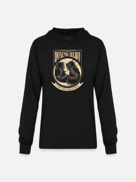 Boxing Hero - i am the greatest - Unisex Long Sleeve Hoodie Shirt - black