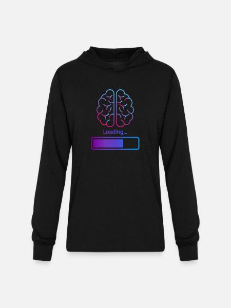 Brain loading - Unisex Long Sleeve Hoodie Shirt - black