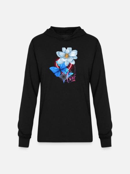 Love. Flowers, rose - Unisex Long Sleeve Hoodie Shirt - black