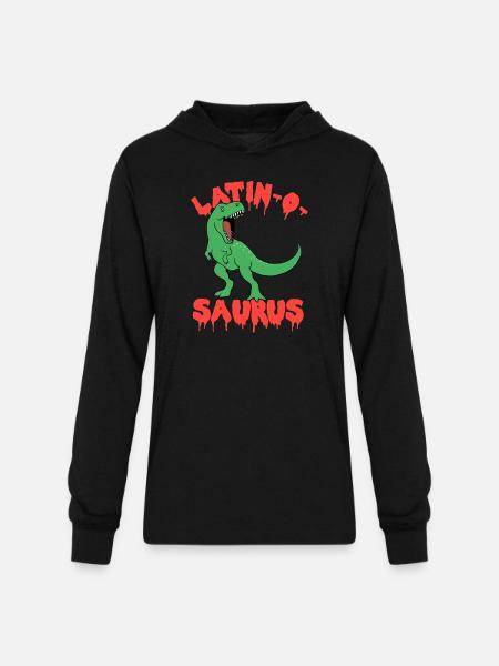 Latin Teacher Dinosaur Latinosaurus - Unisex Long Sleeve Hoodie Shirt - black