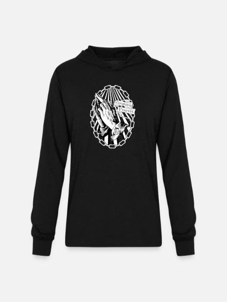 Thoughts and Prayers - Unisex Long Sleeve Hoodie Shirt - black