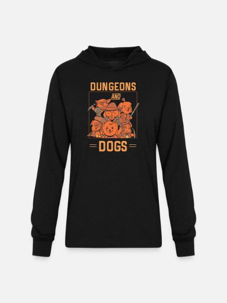 Dungeons And Dogs - Unisex Long Sleeve Hoodie Shirt - black