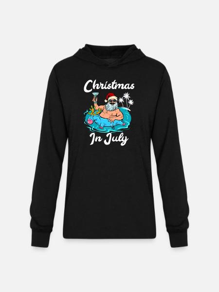 Christmas In July - Unisex Long Sleeve Hoodie Shirt - black