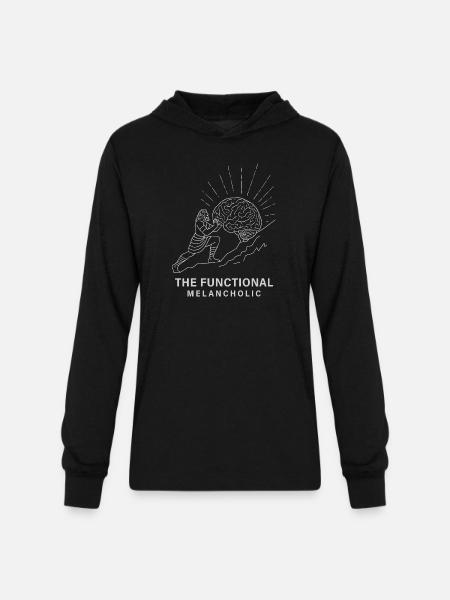 The Functional Melancholic - Unisex Long Sleeve Hoodie Shirt - black