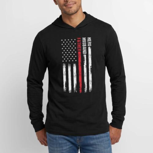 American Best Dad Hero Husband Father - Unisex Long Sleeve Hoodie Shirt