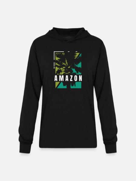AMAZON WELCOME TO JUNGLE - Unisex Long Sleeve Hoodie Shirt - black