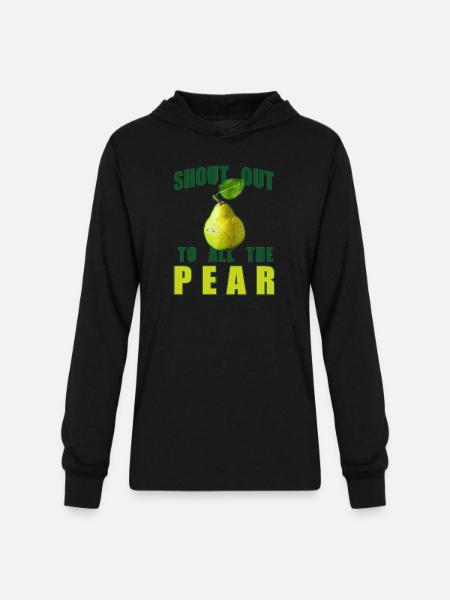 Shout Out To All The Pear - Unisex Long Sleeve Hoodie Shirt - black