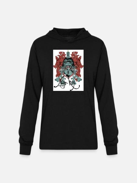 Mon-Key Revenge - Unisex Long Sleeve Hoodie Shirt - black