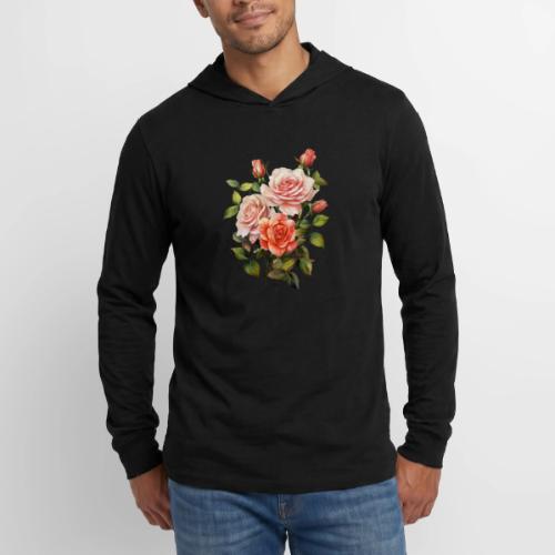 Pink Roses - Unisex Long Sleeve Hoodie Shirt
