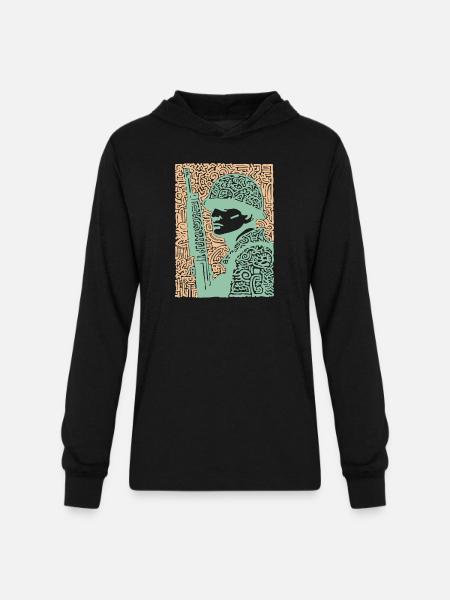 Mosaic Soldier Rifle Art - Unisex Long Sleeve Hoodie Shirt - black