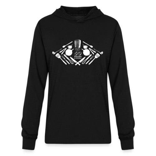 50th Anniversary Utensils - White Font - Unisex Long Sleeve Hoodie Shirt