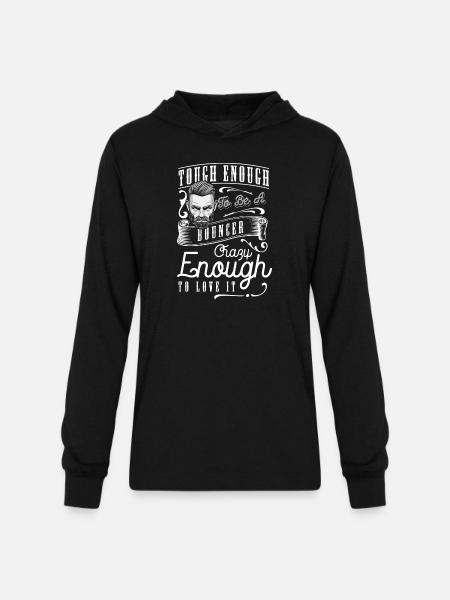 Bouncer Profession Entrance - Unisex Long Sleeve Hoodie Shirt - black