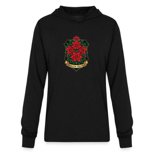 Poinsettia Crest T-Shirt - Unisex Long Sleeve Hoodie Shirt