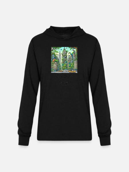Concrete Jungle - Unisex Long Sleeve Hoodie Shirt - black
